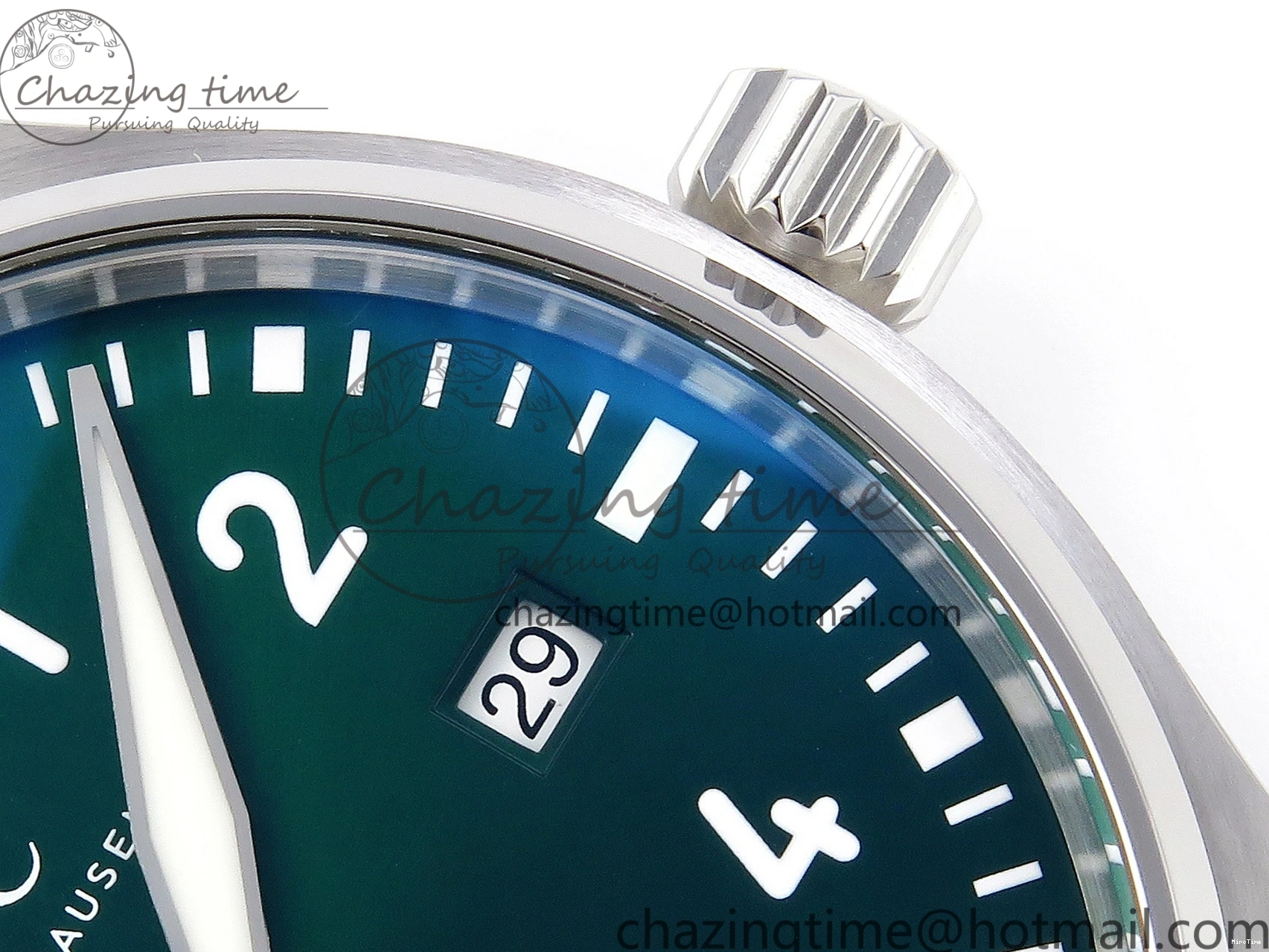 MIROTIME 0514 Pilot Mark XX IW328205 ZF 1:1 Best Edition Green Dial on Brown Leather Strap A UrbanStyle 7029